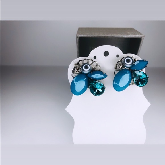 Gem & Pearl Statement Earrings - Picture 2 of 5